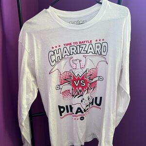 Spencer Gifts Pokémon Charizard White Long Sleeve Tee